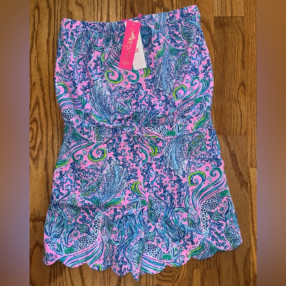 NWT Jace strapless romper - We Mermaid It. Size Medium